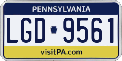 PA license plate LGD9561