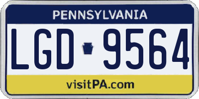 PA license plate LGD9564