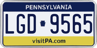 PA license plate LGD9565