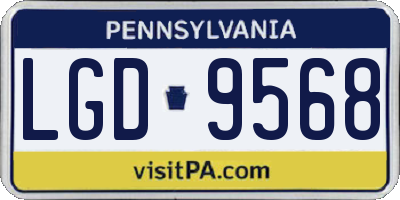 PA license plate LGD9568