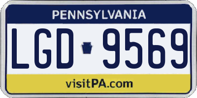 PA license plate LGD9569