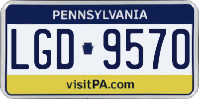 PA license plate LGD9570