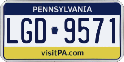PA license plate LGD9571