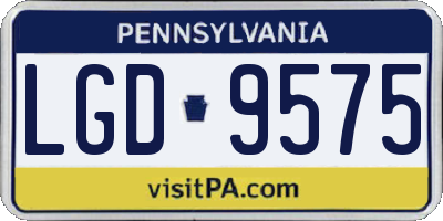 PA license plate LGD9575