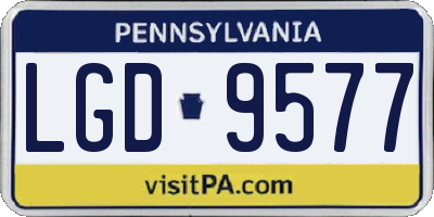 PA license plate LGD9577
