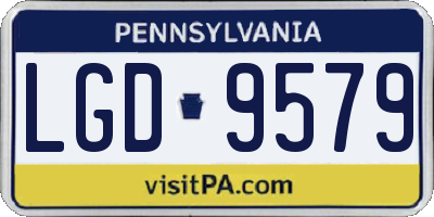 PA license plate LGD9579