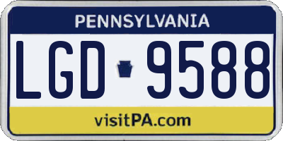 PA license plate LGD9588