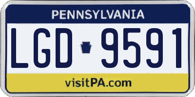 PA license plate LGD9591