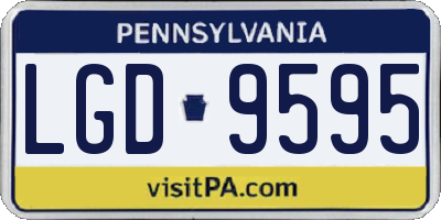 PA license plate LGD9595