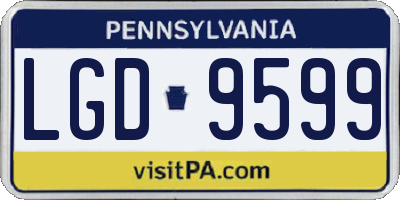 PA license plate LGD9599