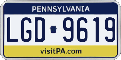 PA license plate LGD9619