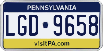 PA license plate LGD9658