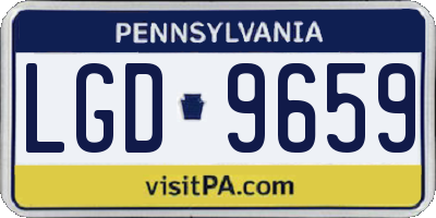PA license plate LGD9659