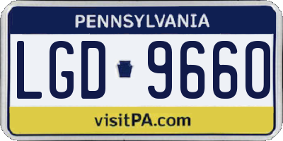 PA license plate LGD9660