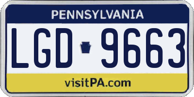 PA license plate LGD9663