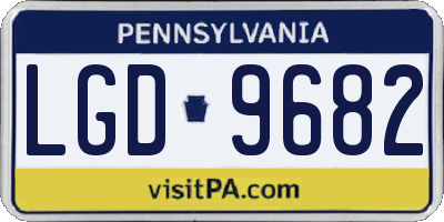 PA license plate LGD9682