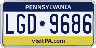 PA license plate LGD9686