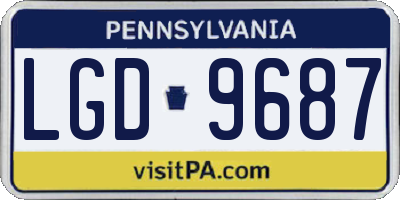 PA license plate LGD9687