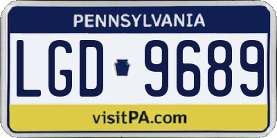 PA license plate LGD9689