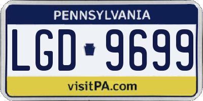 PA license plate LGD9699