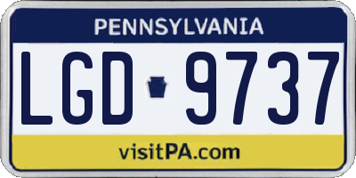 PA license plate LGD9737