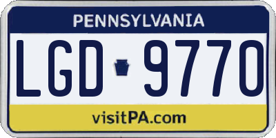 PA license plate LGD9770