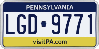 PA license plate LGD9771