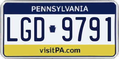 PA license plate LGD9791
