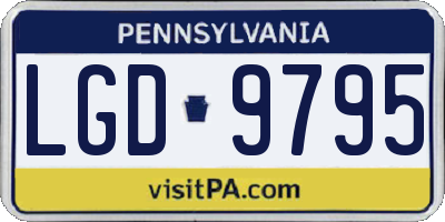 PA license plate LGD9795