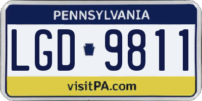 PA license plate LGD9811