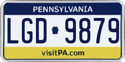 PA license plate LGD9879
