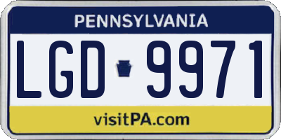 PA license plate LGD9971