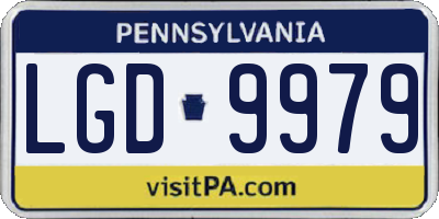 PA license plate LGD9979