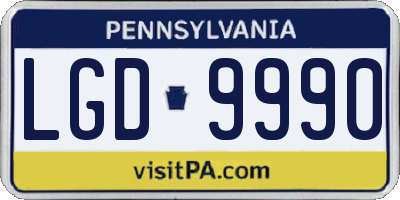 PA license plate LGD9990