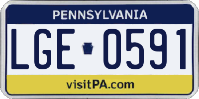PA license plate LGE0591