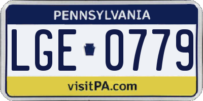 PA license plate LGE0779