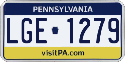 PA license plate LGE1279