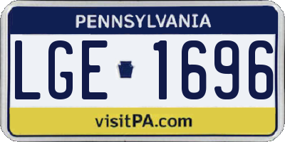 PA license plate LGE1696
