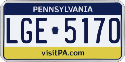 PA license plate LGE5170