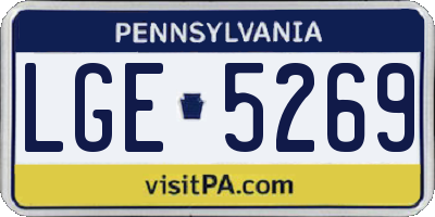 PA license plate LGE5269