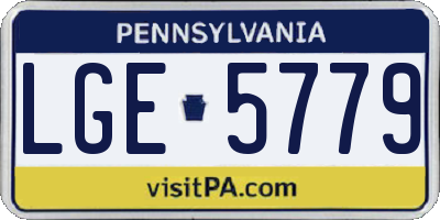 PA license plate LGE5779