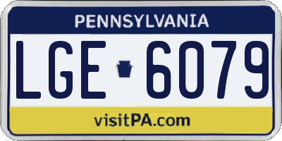 PA license plate LGE6079