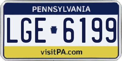 PA license plate LGE6199