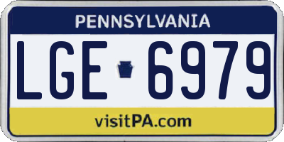 PA license plate LGE6979