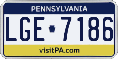 PA license plate LGE7186