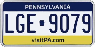 PA license plate LGE9079