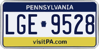 PA license plate LGE9528