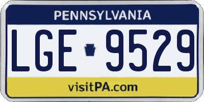 PA license plate LGE9529