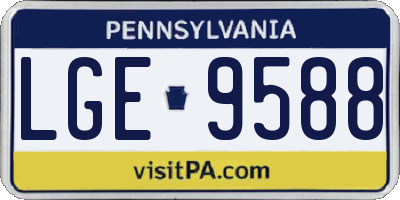 PA license plate LGE9588