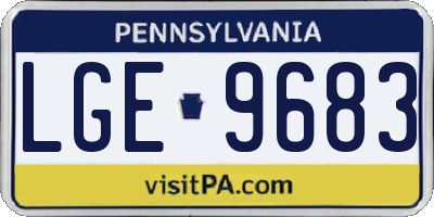 PA license plate LGE9683